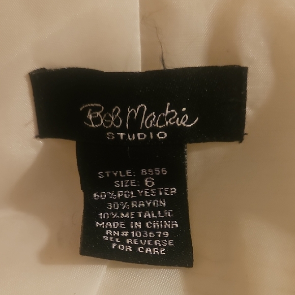Bob Mackie Textured Cream Blazer - Picture 5 of 5